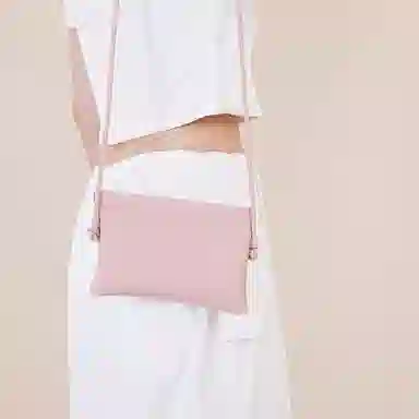 都宝路 简约百搭实用轻便软面收纳钥匙卡包零钱包数据线 合成革 手机包 小号 女款 黄色/米白/黑色/粉红