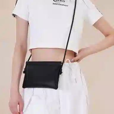 都宝路 简约百搭实用轻便软面收纳钥匙卡包零钱包数据线 合成革 手机包 小号 女款 黄色/米白/黑色/粉红