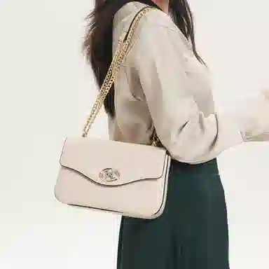 都宝路 质感百搭轻便日常通勤约会出行简约菱格链条 牛皮拼合成革 单肩斜挎包 女款 多色