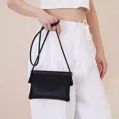 都宝路 简约百搭实用轻便软面收纳钥匙卡包零钱包数据线 合成革 手机包 小号 女款 黄色/米白/黑色/粉红