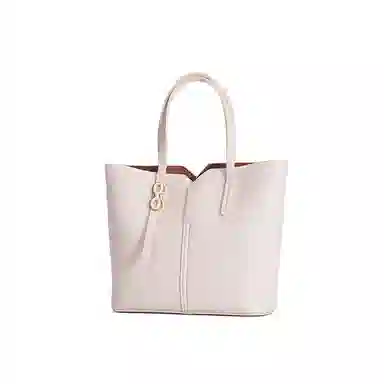 都宝路 精致简约大容量 合成革 水桶包斜挎包 中号 女款 杏色/粉色/米白/黑色