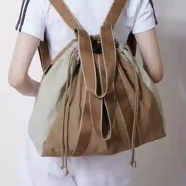 都宝路 美拉德拼色多功能 织物 手提包 女款 多色