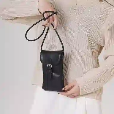 都宝路 韩版时尚轻便百搭休闲 合成革 单肩斜挎手机包 小号 女款 多色