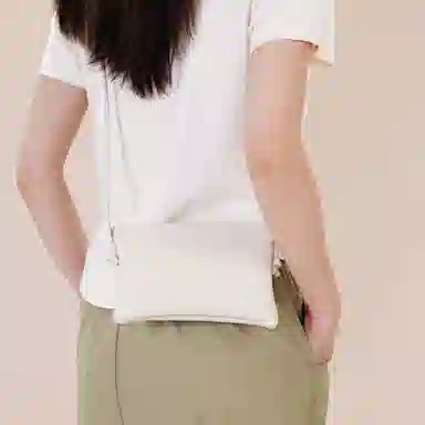 都宝路 简约百搭实用轻便软面收纳钥匙卡包零钱包数据线 合成革 手机包 小号 女款 黄色/米白/黑色/粉红