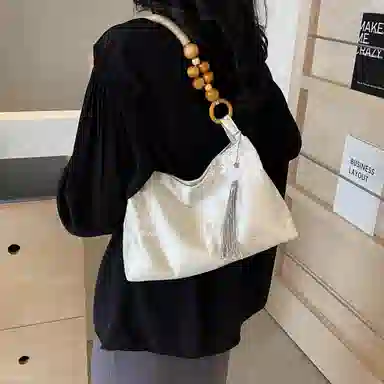 意酷 新中式大容量包包女士百搭腋下布包时尚女包手提包 布 单肩包 小号 女款