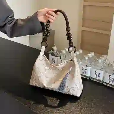 意酷 新中式大容量包包女士百搭腋下布包时尚女包手提包 布 单肩包 小号 女款