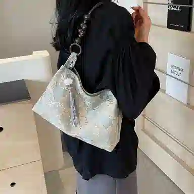 意酷 新中式大容量包包女士百搭腋下布包时尚女包手提包 布 单肩包 小号 女款