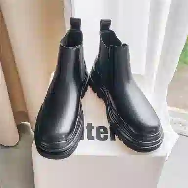 健休 牛剖层革 简约舒适 中筒 马丁靴 男女同款