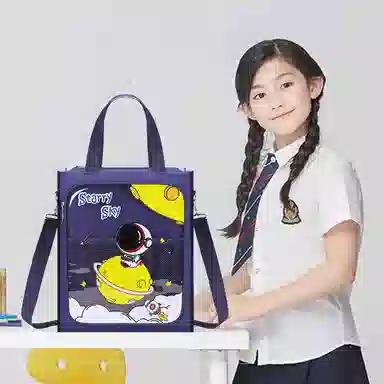 芭菲尼 卡通萌趣多功能防泼水 牛津布 补习袋 常规 儿童款