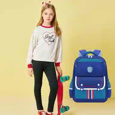 芭菲尼 耐磨耐脏防泼水拼色双肩包 牛津布 童包 大号 儿童款 英伦红/绿色/粉色/紫色