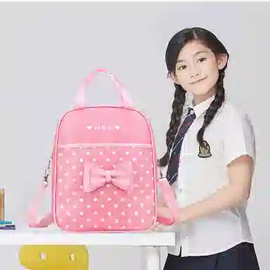 芭菲尼 儿童补习袋补课包舞蹈培训招生小学生斜挎单肩手提美术袋 尼龙 斜挎包