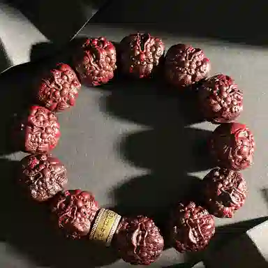 喜宝春花 招财转运珠诸事喜乐国风小众新中式复古新中式百搭福禄吉祥时尚百搭好运 紫檀属 手串 男女同款情侣款