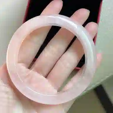 喜宝春花 正缘桃花诸事顺利福禄平安平安喜乐小众百搭素圈福气转运 国风新中式礼盒款#好运 水晶 手镯 男女同款情侣款