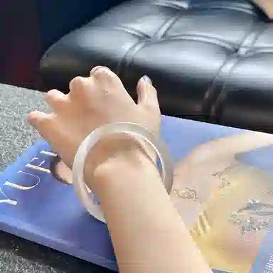喜宝春花 新品特补白月光诸事顺利福禄平安平安喜乐小众百搭素圈福气转运小众百搭国风新中式礼盒好运 猫眼石 手镯 女款