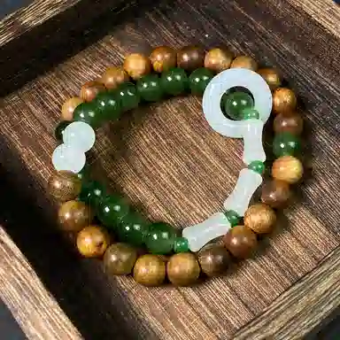 喜宝春花 竹节跑环  诸事喜乐国风小众新中式复古新中式百搭福禄吉祥时尚百搭好运 檀木 木作手串 男女同款情侣款
