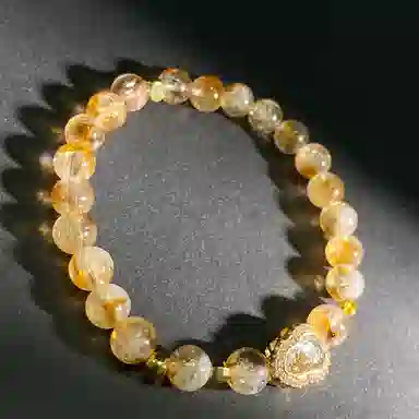 【福禄吉祥灵隐上上签】 喜宝春花 葫芦转运珠本命年国风小众新中式复古平安喜乐新中式福禄吉祥百搭好运天然 黄水晶 手串 男女同款情侣款