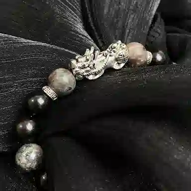 【八方来财貔貅12生肖顺利八大守护神本命佛】 喜宝春花 诸事顺利平安喜乐国风新中式福禄吉祥小众佛珠百搭好运 黑檀 手串 男女同款情侣款