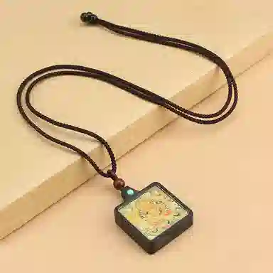 喜宝春花 八大守护神生肖唐卡 黑檀 项链 男女同款情侣款