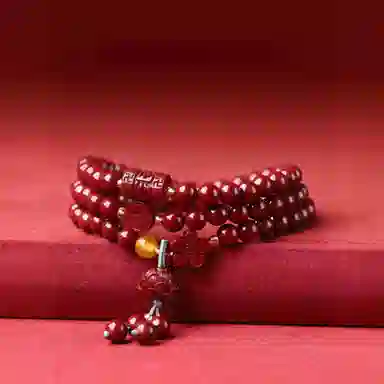 【灵隐上上签好运莲莲】 喜宝春花 国风新中式国潮佛珠转运珠 多圈叠戴 爱情事业上岸莲花 繁花似锦 福禄吉祥 血檀 手串 男女同款情侣款