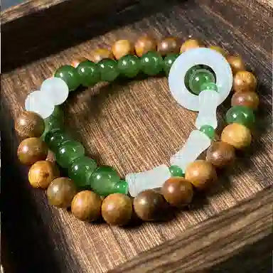 喜宝春花 竹节跑环  诸事喜乐国风小众新中式复古新中式百搭福禄吉祥时尚百搭好运 檀木 木作手串 男女同款情侣款