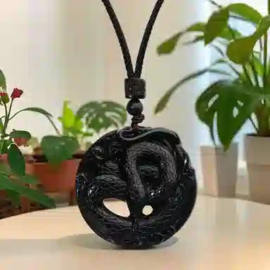 喜宝春花 八方来财貔貅平安喜乐新中式八方来财福禄吉祥小众诸事顺利礼盒款好运 岫玉（蛇纹石玉） 项链 男女同款情侣款