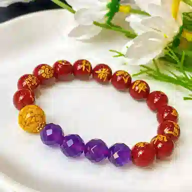 喜宝春花 转运珠 诸事喜乐国风小众新中式复古新中式百搭福禄吉祥时尚百搭好运 朱砂 手串 男女同款情侣款