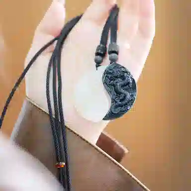喜宝春花 平安喜乐 新中式转运珠 八方来财 福禄吉祥 小众诸事顺利 #好运 岫玉（蛇纹石玉） 项链 男女同款情侣款