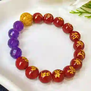 喜宝春花 转运珠 诸事喜乐国风小众新中式复古新中式百搭福禄吉祥时尚百搭好运 朱砂 手串 男女同款情侣款