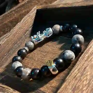 【八方来财貔貅12生肖顺利八大守护神本命佛】 喜宝春花 诸事顺利平安喜乐国风新中式福禄吉祥小众佛珠百搭好运 黑檀 手串 男女同款情侣款