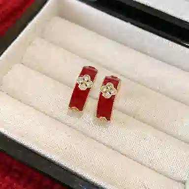 NATURALLYJOJO Vintage Clover Earrings Copper