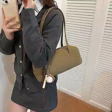 三只小鸭 高级感时尚潮流通勤 腋下包 麂皮 单肩包 女款 多色