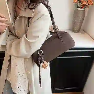 三只小鸭 高级感时尚潮流通勤 腋下包 麂皮 单肩包 女款 多色