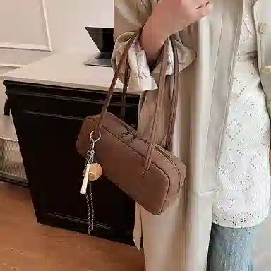 三只小鸭 高级感时尚潮流通勤 腋下包 麂皮 单肩包 女款 多色