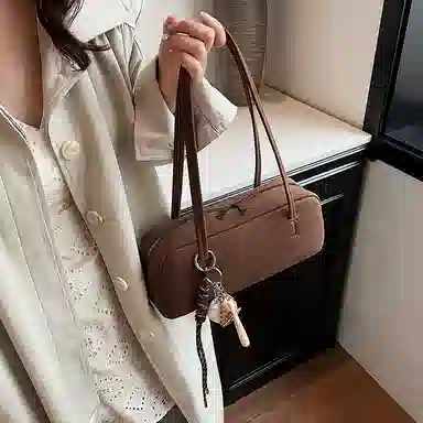 三只小鸭 高级感时尚潮流通勤 腋下包 麂皮 单肩包 女款 多色