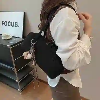 三只小鸭 高级感时尚潮流通勤 腋下包 麂皮 单肩包 女款 多色