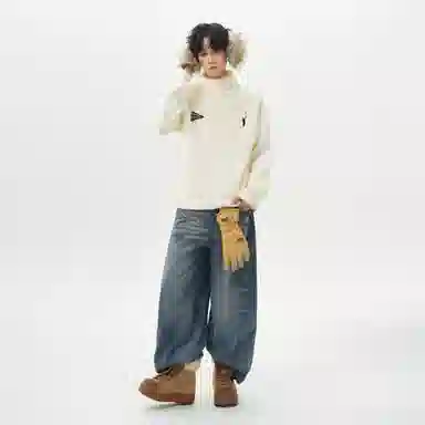 CHARLIE GOLF Basic Logo Turtleneck Sweater