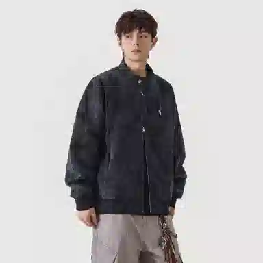 CHARLIE GOLF Vintage Suede Coach Jacket