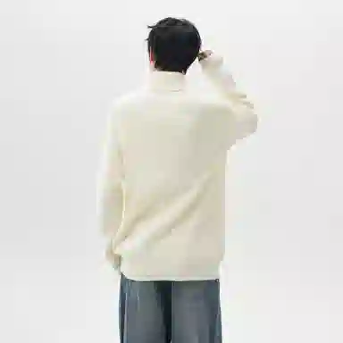 CHARLIE GOLF Basic Logo Turtleneck Sweater