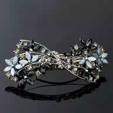 左欧 韩国大发拤弹簧夹复古后脑勺盘发 发夹 女款