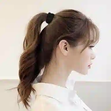 左欧 高马尾高弹力耐用不伤发大人粗黑色扎马尾 头绳 女款