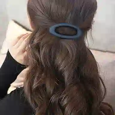 左欧 韩式后脑勺盘发新款网红磨砂一字弹簧夹头饰高级感横夹 发夹 女款