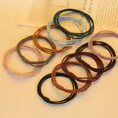 左欧 皮筋高弹力耐用彩色扎头发头绳 头饰发饰不伤发新款高端发圈 发绳 女款