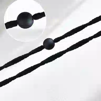 左欧 皮筋高弹力耐用黑色加粗扎头发高颜值发绳#好运 尼龙 发圈 女款