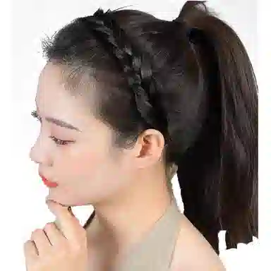 左欧 麻花辫手工鱼骨辫编发高颅顶压发防滑 发箍 女款