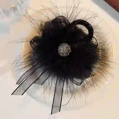 左欧 羽毛抓夹中号适合发量 少 夹子头饰 发夹 女款