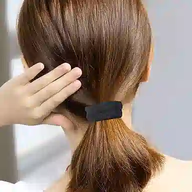 左欧 高马尾高弹力耐用不伤发大人粗黑色扎马尾 头绳 女款