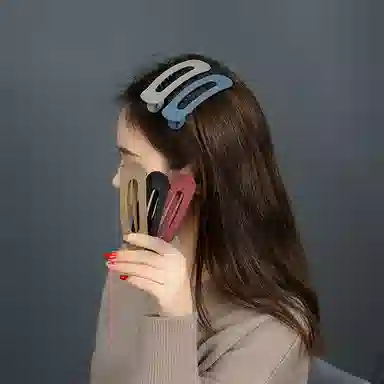 左欧 刘海大号无痕头大卡子一字夹鸭嘴夹洗脸侧边 发夹 女款