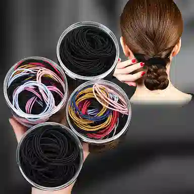 左欧 皮筋高弹力耐用彩色扎头发头绳 头饰发饰不伤发新款高端发圈 发绳 女款