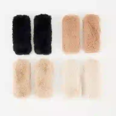 左欧 方形大号毛绒碎发边夹侧边 发夹 女款