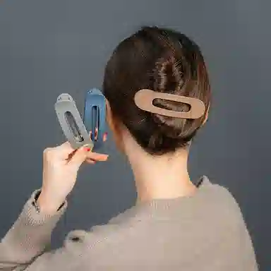 左欧 刘海大号无痕头大卡子一字夹鸭嘴夹洗脸侧边 发夹 女款